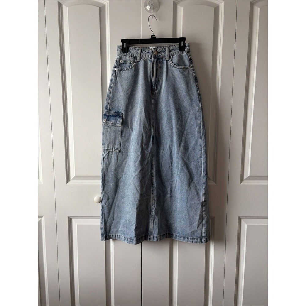 Princess Polly Midi Denim skirt SIZE 2